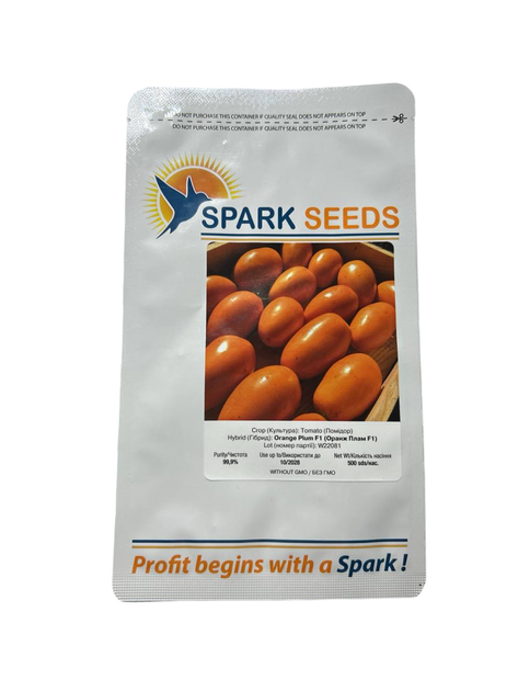 Насіння томату Оранж Плам F1 Spark Seeds( власне фасування) 10 шт/уп - изображение 2