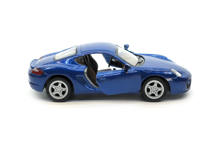 Машинка Kinsmart Porsche Cayman S 1:34 синяя KT5307W - изображение 7
