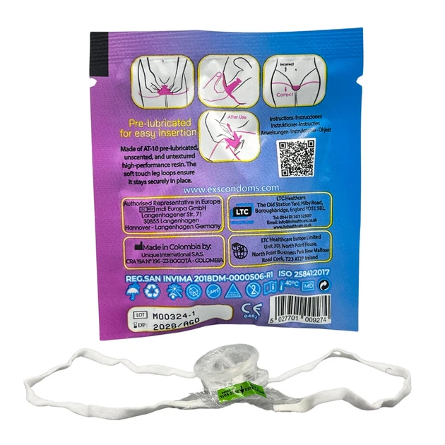 Презерватив жіночий EXS Non-Latex Internal Condom Soft Leg Loops 1 шт. - зображення 2