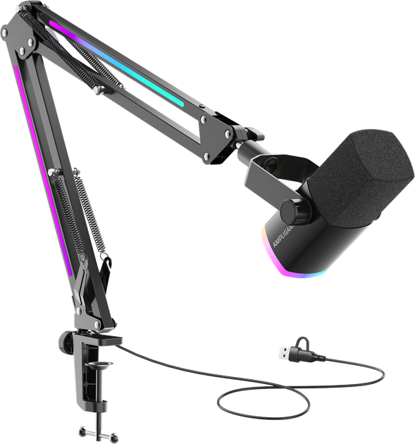 Mikrofon dynamiczny Fifine USB/XLR Black AM8PROT (4820216978872) - obraz 2