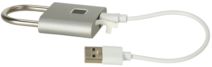 Klodka zamek elektroniczny Kik KX3852 na odcisk palca wodoodporny inteligentny USB (5903039750319) - obraz 3