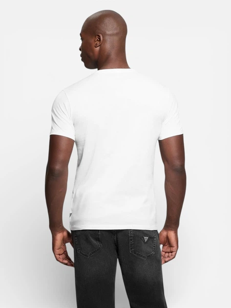 Футболка хлопковая длинная мужская Guess 542521029 L Белая (1159851411) - Фото 2 Футболка хлопковая длинная мужская Guess 542521029 L Белая (1159851411) - изображение 2