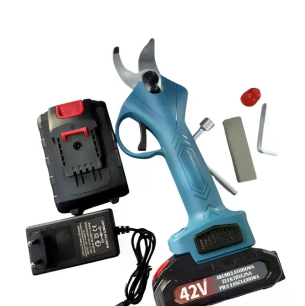 Секатор аккумуляторный Krafftec 42V 4Ah, толщина реза 38 мм, вес 1,5 кг, эргономичный, с кейсом, электросекатор для сада - Фото 12 Секатор аккумуляторный Krafftec 42V 4Ah, толщина реза 38 мм, вес 1,5 кг, эргономичный, с кейсом, электросекатор для сада - изображение 12