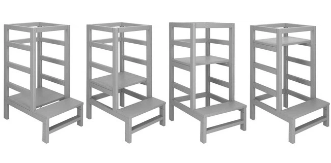 Podest Springos Pomocnik kuchenny dla dzieci 90 cm Szary (5907719492599) - obraz 3