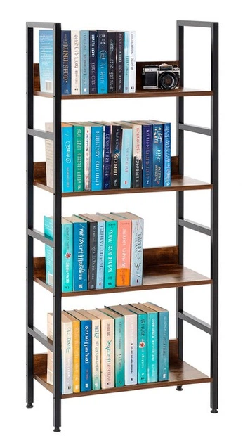 Полиця для книг SPRINGOS 124,5 x 60 x 28 см Темно коричневий (5908455305037) - зображення 3