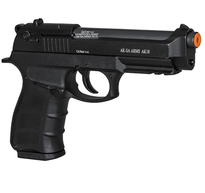 Шумовий сигнальний пістолет Aksa Arms AK18 CC-01 калібр 9 мм PAK (Beretta PX4 Storm) Black - зображення 3