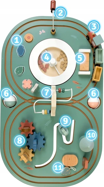 Drewniany stolik edukacyjny Nukido NK-865 Sensoryczny 786500 (5903890622305) - obraz 5