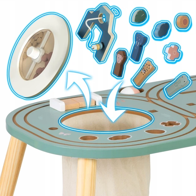 Drewniany stolik edukacyjny Nukido NK-865 Sensoryczny 786500 (5903890622305) - obraz 7