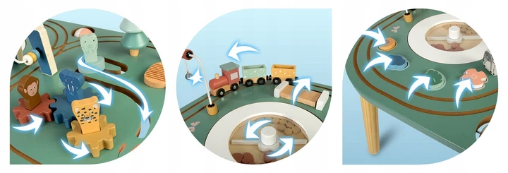 Drewniany stolik edukacyjny Nukido NK-865 Sensoryczny 786500 (5903890622305) - obraz 10