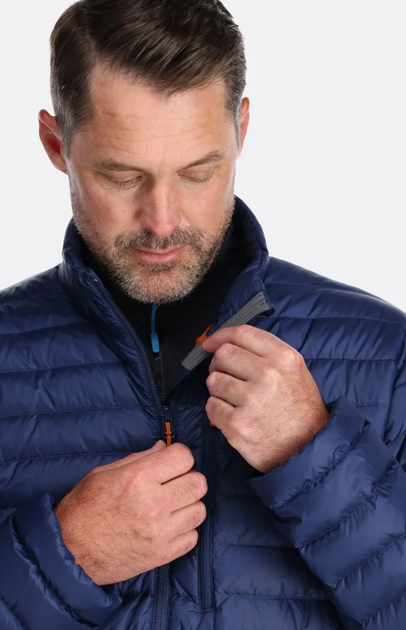 Куртка мужская зимняя. Rab Microlight Jacket, Deep Ink (Marmalade), L (RB QDB-16-DIM-LRG) - изображение 5