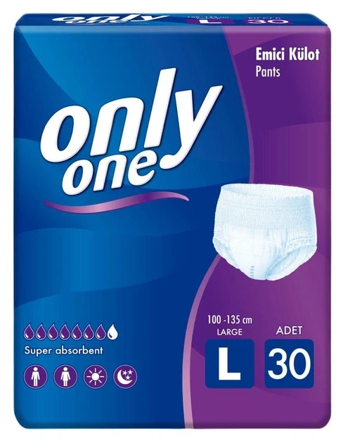 Подгузники-трусы для взрослых Only One Large 30шт 110-135 см - Фото 1 Подгузники-трусы для взрослых Only One Large 30шт 110-135 см - изображение 1