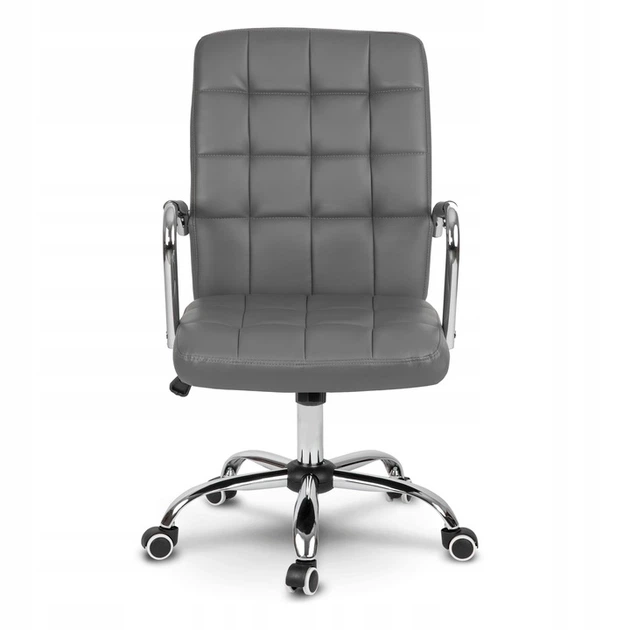 Fotel biurowy Sofotel 2431 Benton skórzany Szary (5902854519149) - obraz 2