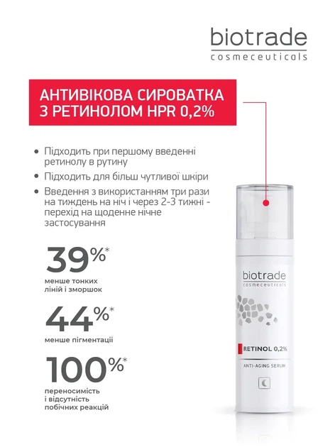Biotrade (Біотрейд) Retinol 0.2% – антивікова сироватка для обличчя, 30 мл - изображение 2