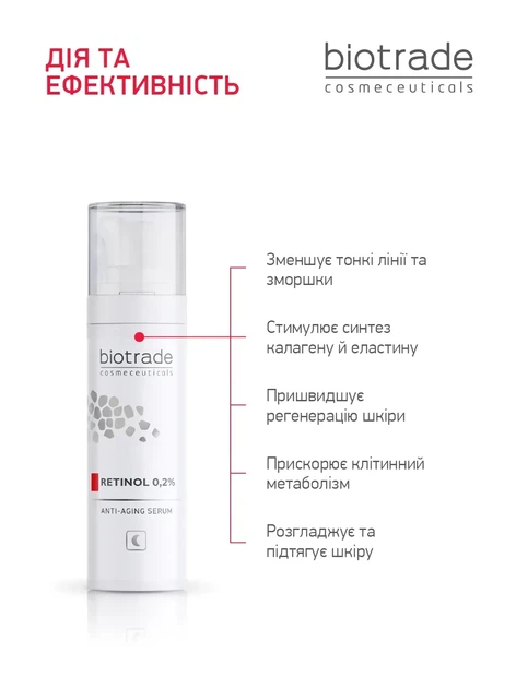 Biotrade (Біотрейд) Retinol 0.2% – антивікова сироватка для обличчя, 30 мл - изображение 3