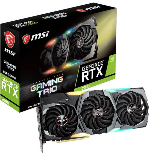 Видеокарта MSI PCI-Ex GeForce RTX 2080 Gaming X Trio 8GB