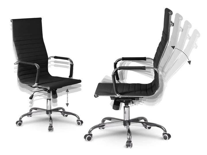 Fotel biurowy Sofotel 2120 Tokio skórzany Czarny (5902854510054) - obraz 4