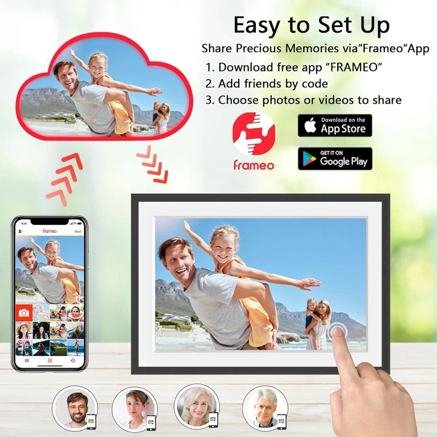 Dreamer   フォトフレーム‼️ Цифровая фоторамка Frameo 10.1 дюймов 32Gb встроенной памяти WiFi