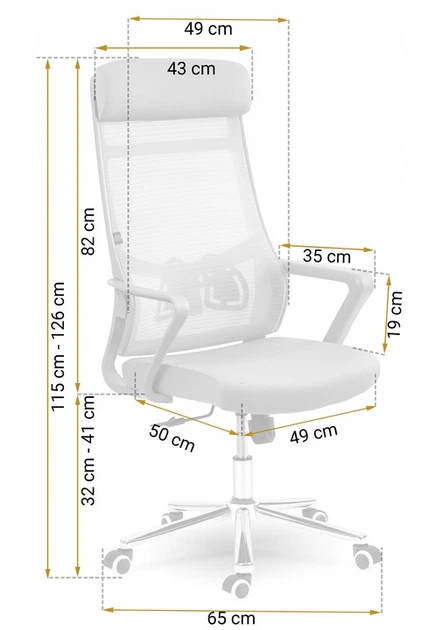 Fotel biurowy Sofotel 240402 Brema z mikrosiatką Szary (5903890619978) - obraz 5