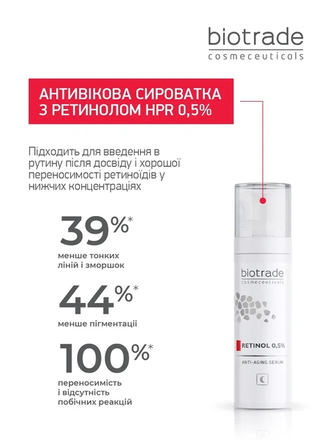 Biotrade (Біотрейд) Retinol 0.5% – антивікова сироватка для обличчя, 30 мл - изображение 2