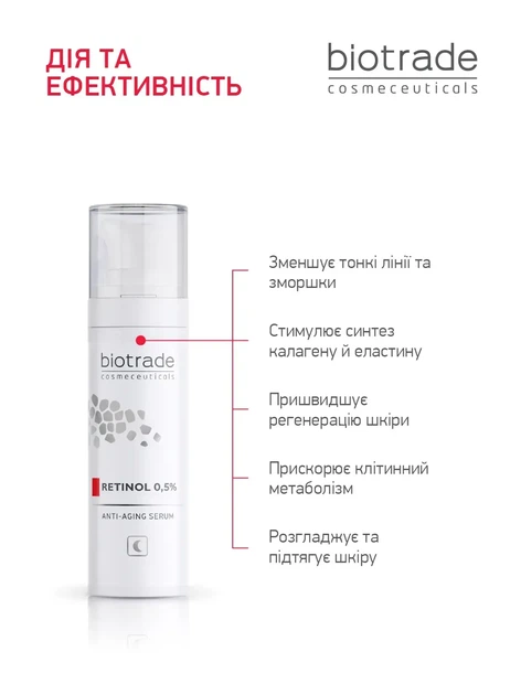 Biotrade (Біотрейд) Retinol 0.5% – антивікова сироватка для обличчя, 30 мл - изображение 3