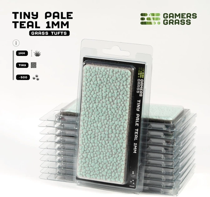 Dekor Gamers Grass Miniaturowe kępki –mini 1 mm Jasny turkus (738956791740) - obraz 3