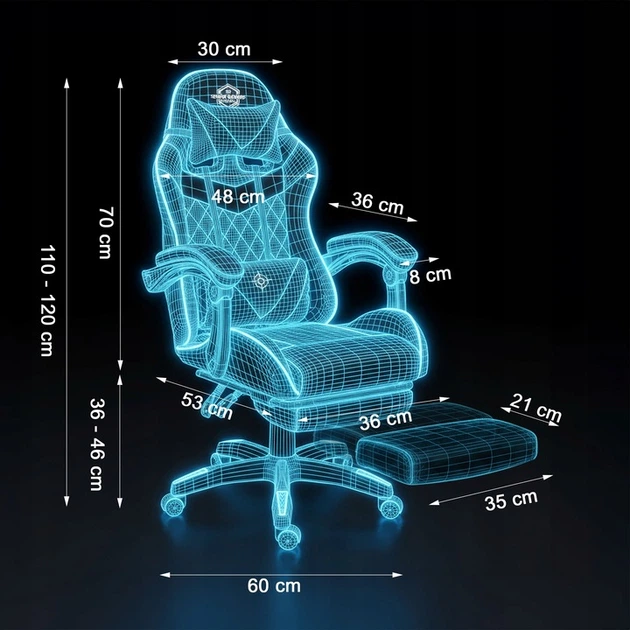 Fotel gamingowy Sofotel 242501 Draknor II Czarno-czerwony (5903890631031) - obraz 8