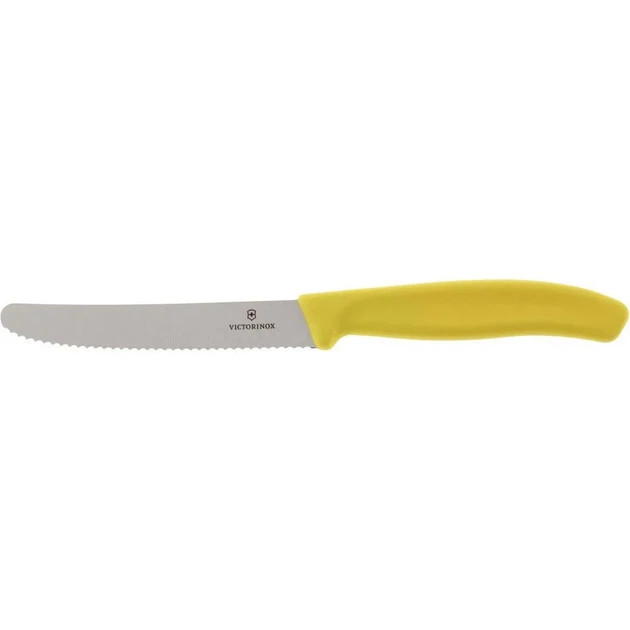 Нож кухонный с волнистым лезвием для кухни Victorinox 6.7836.L118 SwissClassic Tomato Black (100005562) - изображение 4