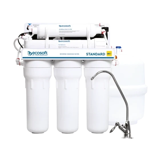 Фільтр зворотного осмосу Ecosoft Standard з помпою + (ПОДАРУНОК) MO550PECOSTD - Фото 2 Фільтр зворотного осмосу Ecosoft Standard з помпою + (ПОДАРУНОК) MO550PECOSTD - зображення 2
