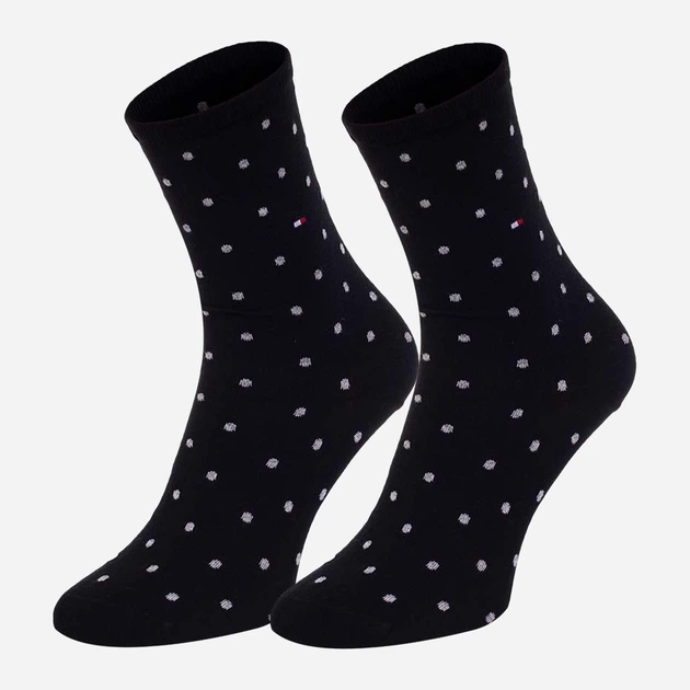 Набор женских носков высоких хлопковых Tommy Hilfiger SoDot 100001493-001 35-38 2 пары Black (8718824978468) - Фото 5 Набор женских носков высоких хлопковых Tommy Hilfiger SoDot 100001493-001 35-38 2 пары Black (8718824978468) - изображение 5