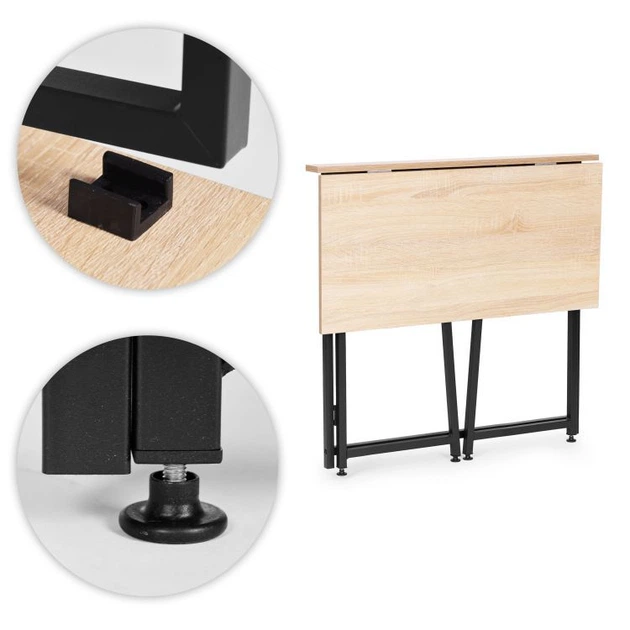 Biurko komputerowe ModernHome by Multistore składane 80 x 45 cm Jasny dąb (TH-FD-6-16) - obraz 7