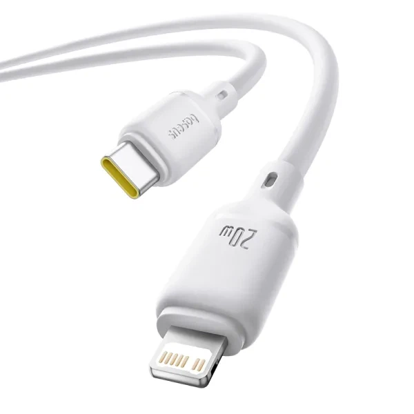 Кабель для зарядки Baseus Silky Series Type-C to Lightning 20 Вт 1 м Белый (P10377700213-00) - изображение 4