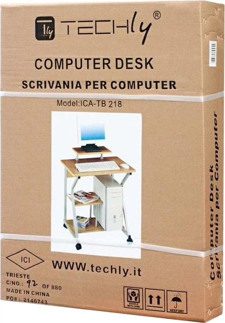 Biurko komputerowe Techly Compact Computer Desk 700x510 mm (8057685305700) - obraz 2