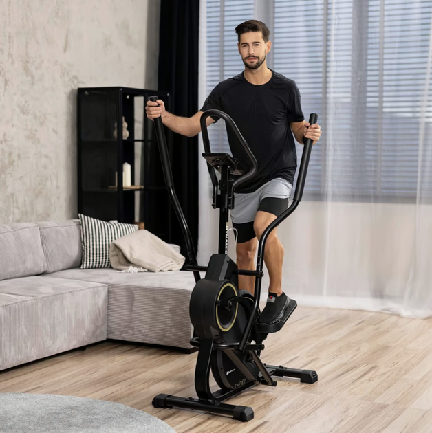Орбитрек-степпер Hop-Sport HS-450B Dynamic Black-Gold до 120 кг Bluetooth - изображение 3