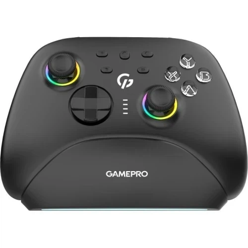 Геймпад GamePro GPX13BDOC, черный, док-станция, беспроводной (bloetooth / USB 2.4GHz / Type-C), для ПК / Switch / Android / iOS, - Фото 1 Геймпад GamePro GPX13BDOC, черный, док-станция, беспроводной (bloetooth / USB 2.4GHz / Type-C), для ПК / Switch / Android / iOS, - изображение 1
