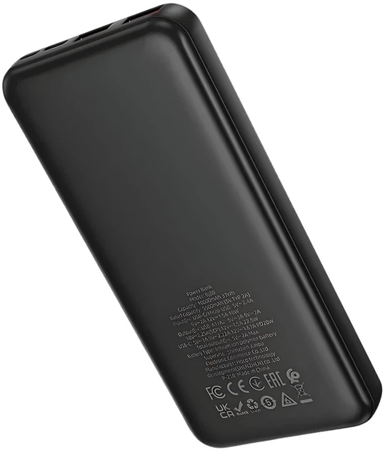 УМБ Borofone BJ80 Clever 10000 mAh PD20W/QC22.5W Black (BC_714788) - зображення 2