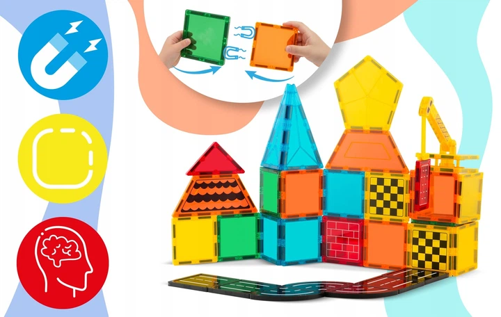Klocki magnetyczne Ricokids RK-780 konstrukcyjne 72 elementy 778010 (5903890630652) - obraz 5