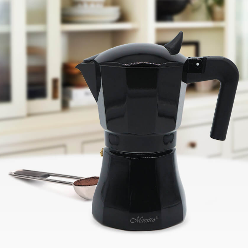 Кавоварка гейзерна 150мл (3 порції) алюмінієва MR-1658-3 Espresso Moka Maestro - изображение 2