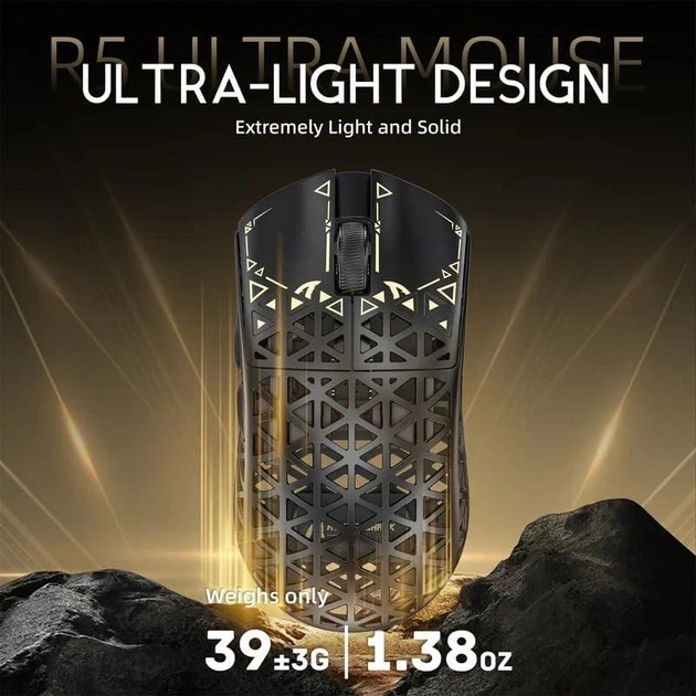Игровая карбоновая мышь Attack shark r5 ultra Black - изображение 11