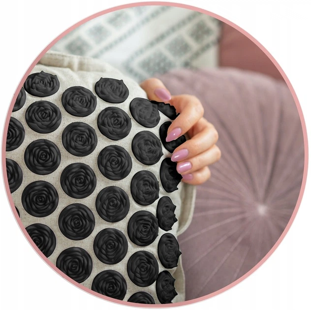 Mata zdrowotna do akupresury Neo Sport 190220 NS-902 z kolcami z poduszką 100.5 x 44 cm Szaro-czarna (5903890617011) - obraz 6