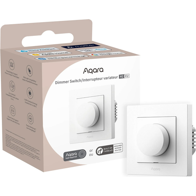 Розумний вимикач Aqara H2 Dimmer Switch White (KD-R01D) [128554] - зображення 2