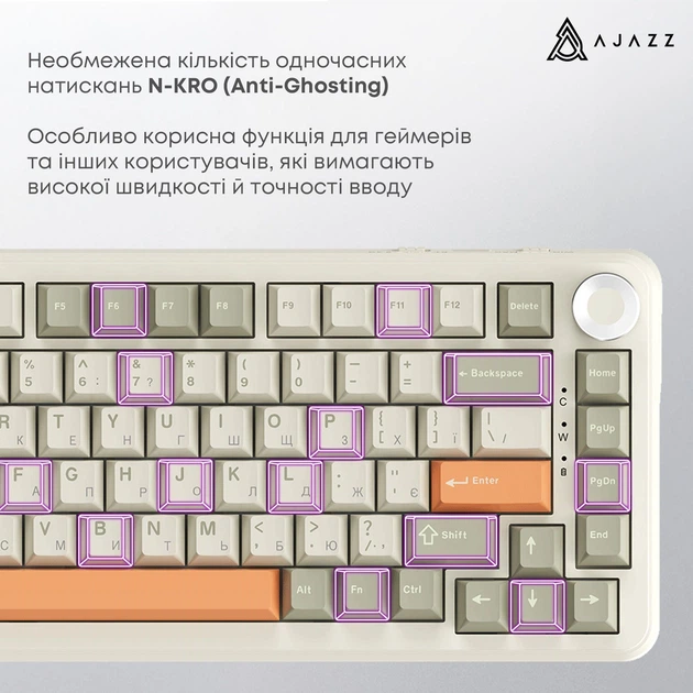 Клавиатура Ajazz AK820 MAX Flying Fish Switch Retro Colour