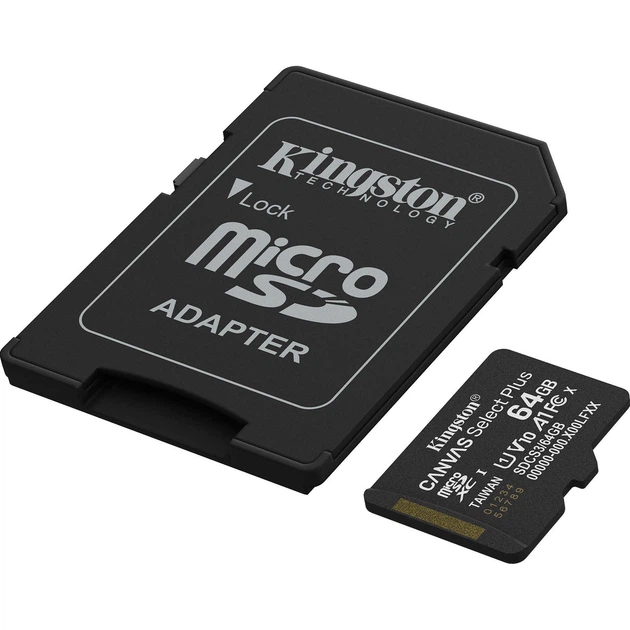 Карта памяти Kingston microSDXC Canvas Select Plus 64GB Class 10 UHS-I U1 V10 A1 + SD адаптер (SDCS3/64GB) [145140] - изображение 2
