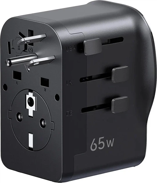 Uniwersalny adapter podróżny Ugreen S550 65W Universal Travel Adapter Black (6941876250011) - obraz 5