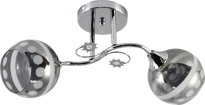 Декоративная люстра INTEREES IS XA1379/2 Chrome на 2 плафона - Фото 2 Декоративная люстра INTEREES IS XA1379/2 Chrome на 2 плафона - изображение 2