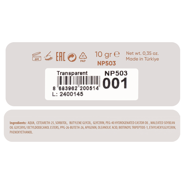 Воск для укладки бровей Neverti Brow Shaping Wax 001 Transparent Прозрачный (NP503) - изображение 10