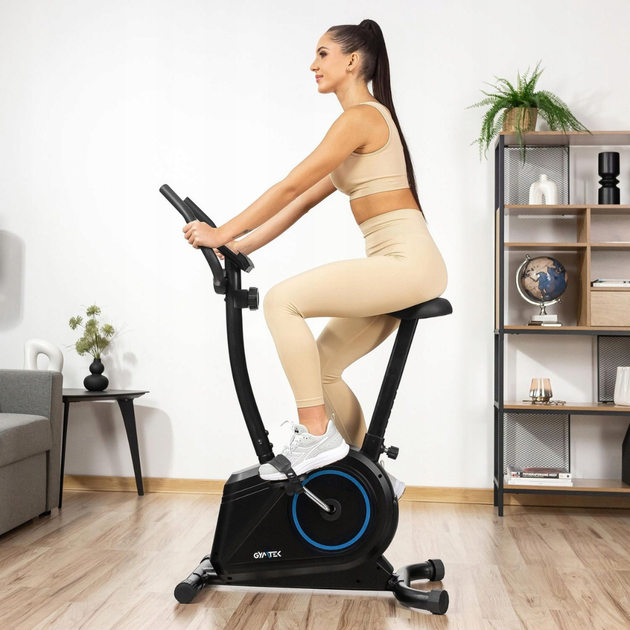 Велотренажер Gymtek XB700 синій. Магнітний, до 120 кг, 8 рівнів, для дому, кардіо - зображення 9
