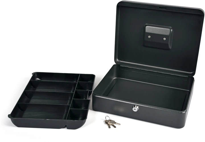 Kasetka na pieniądze BNT 90×240×300 mm Czarna 477410 (7392265526696) - obraz 3