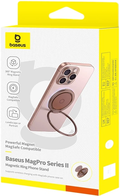 Uchwyt-pierścień Baseus MagPro II Czerwonozłoty (6932172687519) - obraz 2