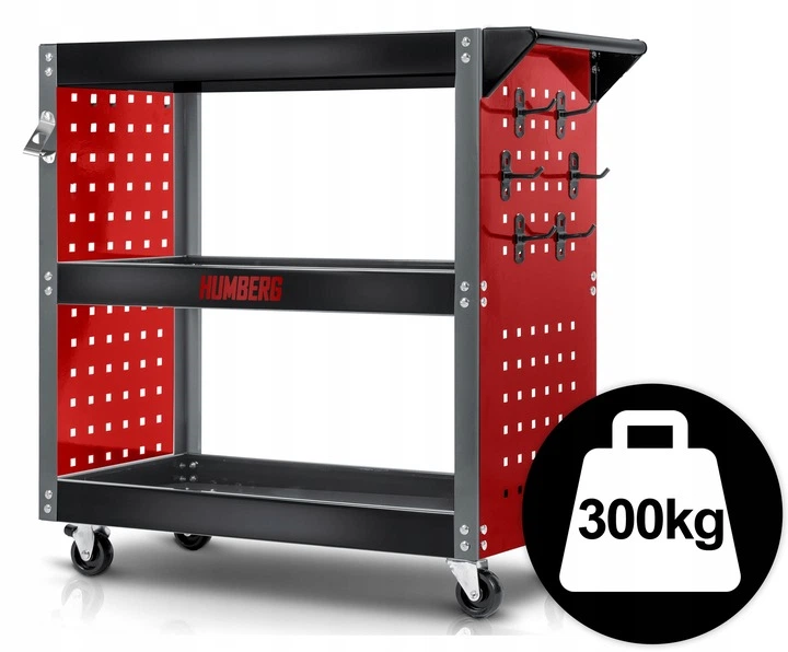 Wózek warsztatowy Humberg 551510 HM-515 Czarno-czerwony (5903890629861) - obraz 3