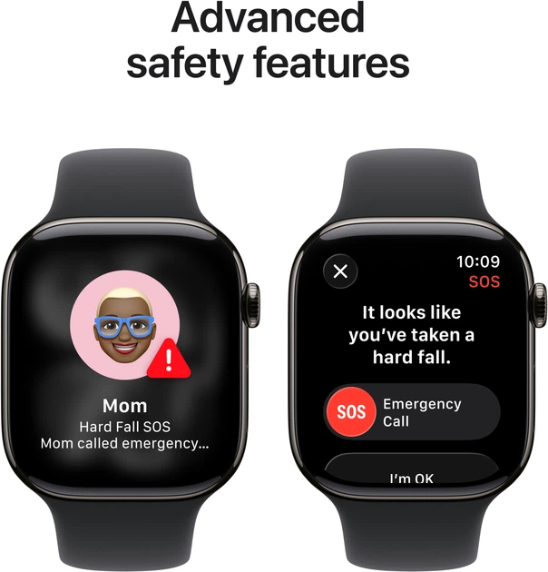 Смарт-годинник Apple Watch Series 11 GPS + Cellular 42mm Slate Titanium Case with Black Sport Band - S/M (MF8R4) - зображення 6